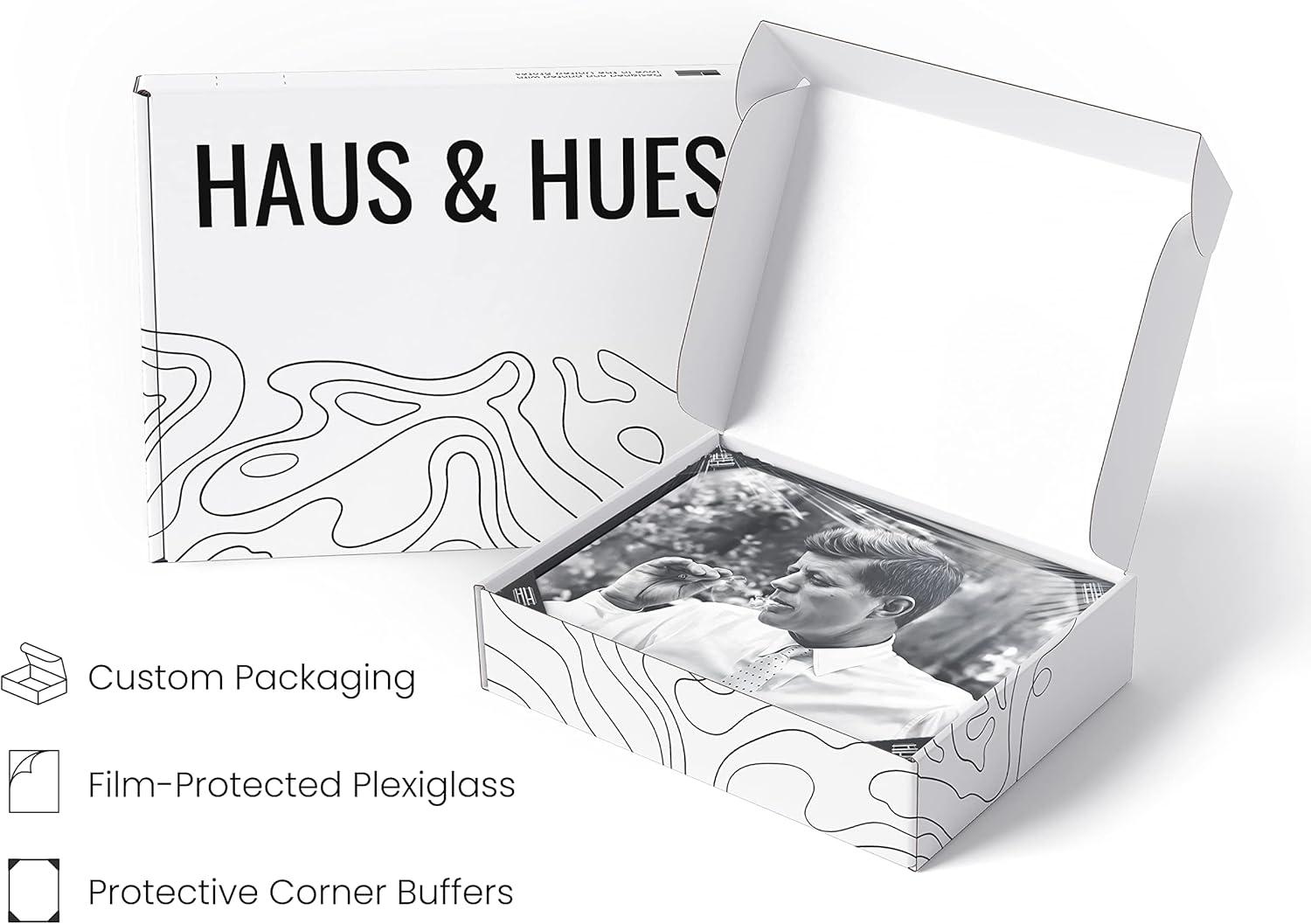 imageHAUS AND HUES Muhammad Ali Posters  Muhammad Ali Canvas Wall Art in Ring Boxing Prints Sports and Gym Artwork Black History Pictures for Wall Sport Posters for Man Cave Beige Framed 16x20Jfk