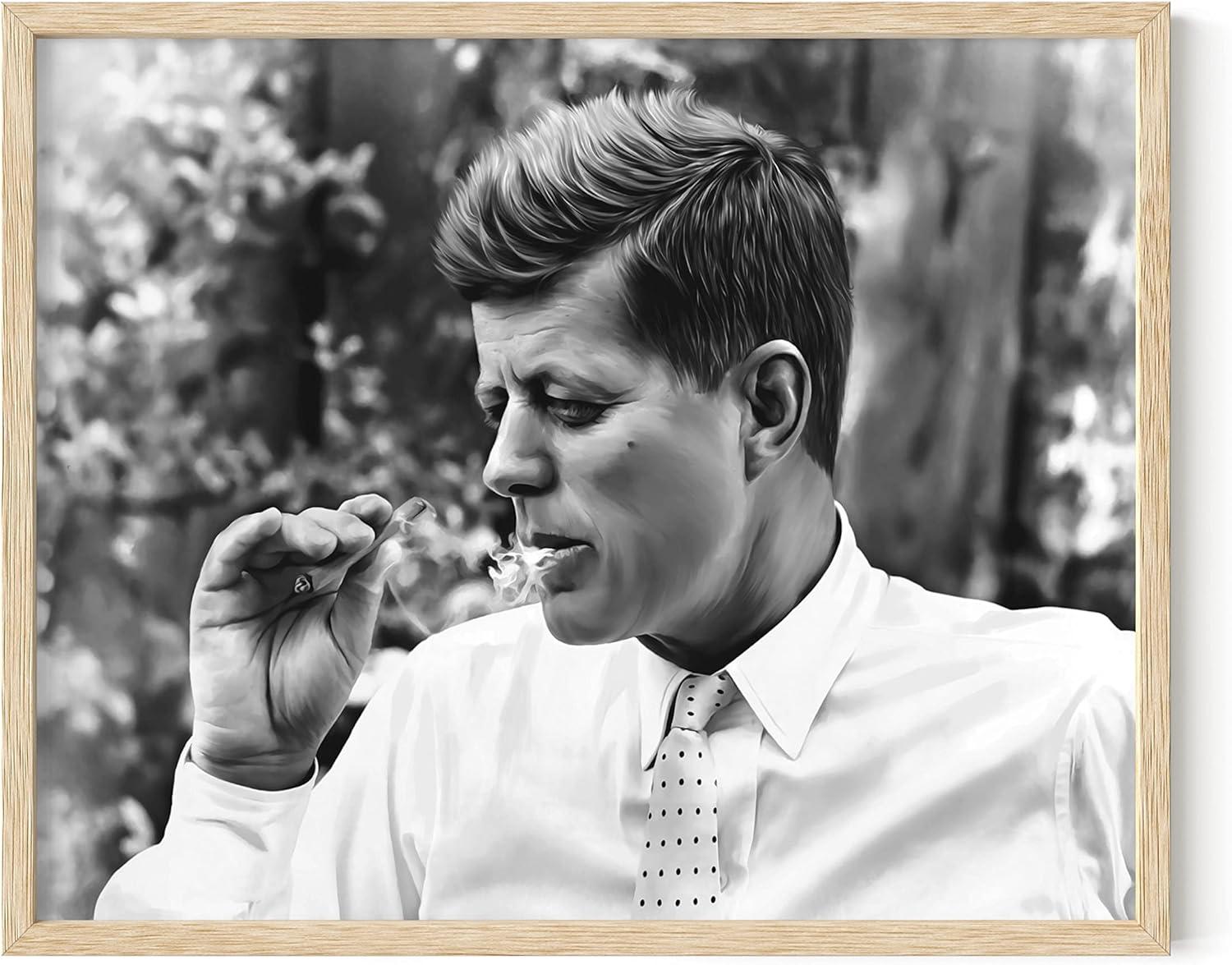 imageHAUS AND HUES Muhammad Ali Posters  Muhammad Ali Canvas Wall Art in Ring Boxing Prints Sports and Gym Artwork Black History Pictures for Wall Sport Posters for Man Cave Beige Framed 16x20Jfk