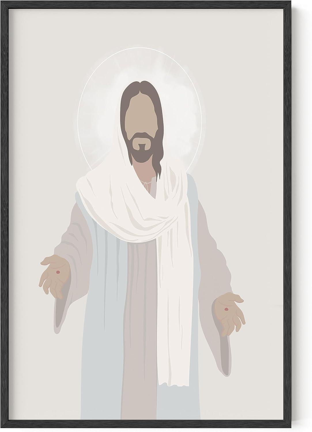imageHAUS AND HUES Religious Wall Quotes Art Print  Christian Wall Art Posters Give It to God and Go to Sleep Sign Inspirational Quotes Wall Art for Office Scripture Wall Art Prints Unframed 16x20Jesus
