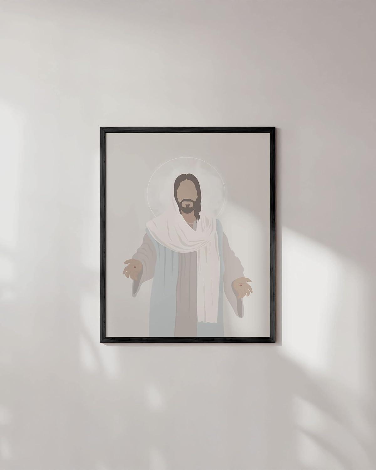 imageHAUS AND HUES Religious Wall Quotes Art Print  Christian Wall Art Posters Give It to God and Go to Sleep Sign Inspirational Quotes Wall Art for Office Scripture Wall Art Prints Unframed 16x20Jesus