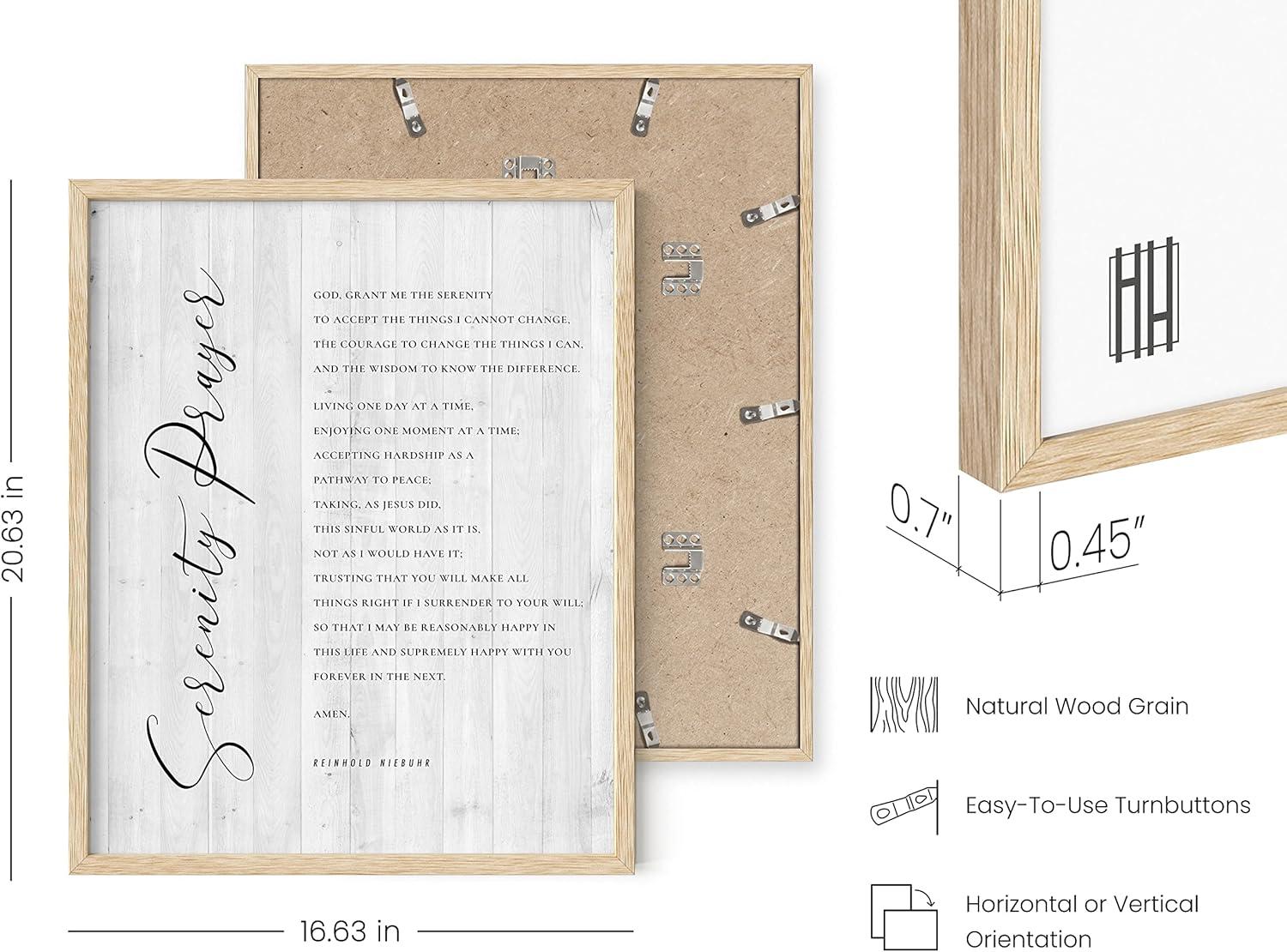 imageHAUS AND HUES Serenity Prayer Artwork  God Grant Me The Serenity Wall Decor Bible Verse Art Religious Gifts for Women Unframed 16x20Serenity Prayer