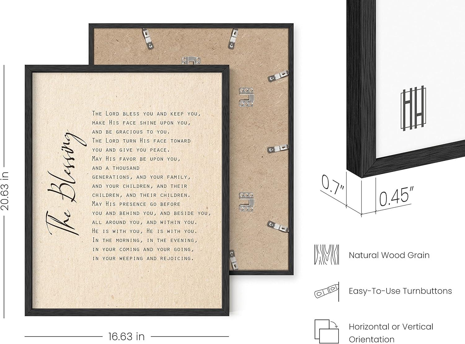 imageHAUS AND HUES Serenity Prayer Artwork  God Grant Me The Serenity Wall Decor Bible Verse Art Religious Gifts for Women Unframed 16x20The Blessing
