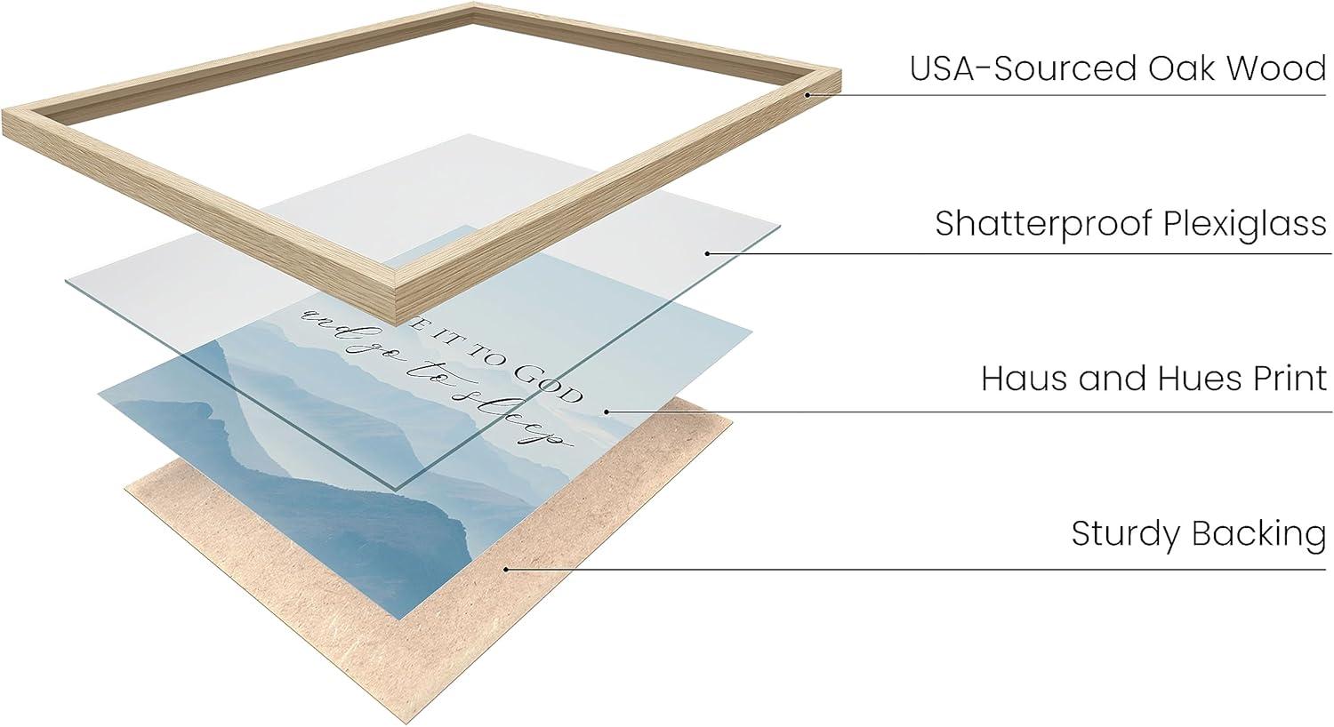 imageHAUS AND HUES The Cross of Jesus Christ Wall Poster  Religious Print for Kids Spiritual Pictures Christian Painting Biblical Art Framed Black 24quotx36quotGive It to God