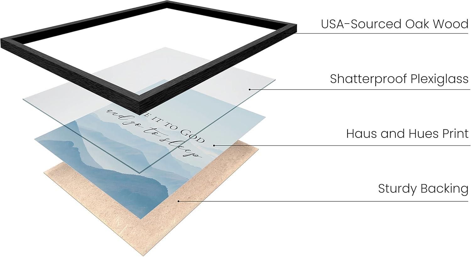 imageHAUS AND HUES The Cross of Jesus Christ Wall Poster  Religious Print for Kids Spiritual Pictures Christian Painting Biblical Art Framed Black 24quotx36quotGive It to God