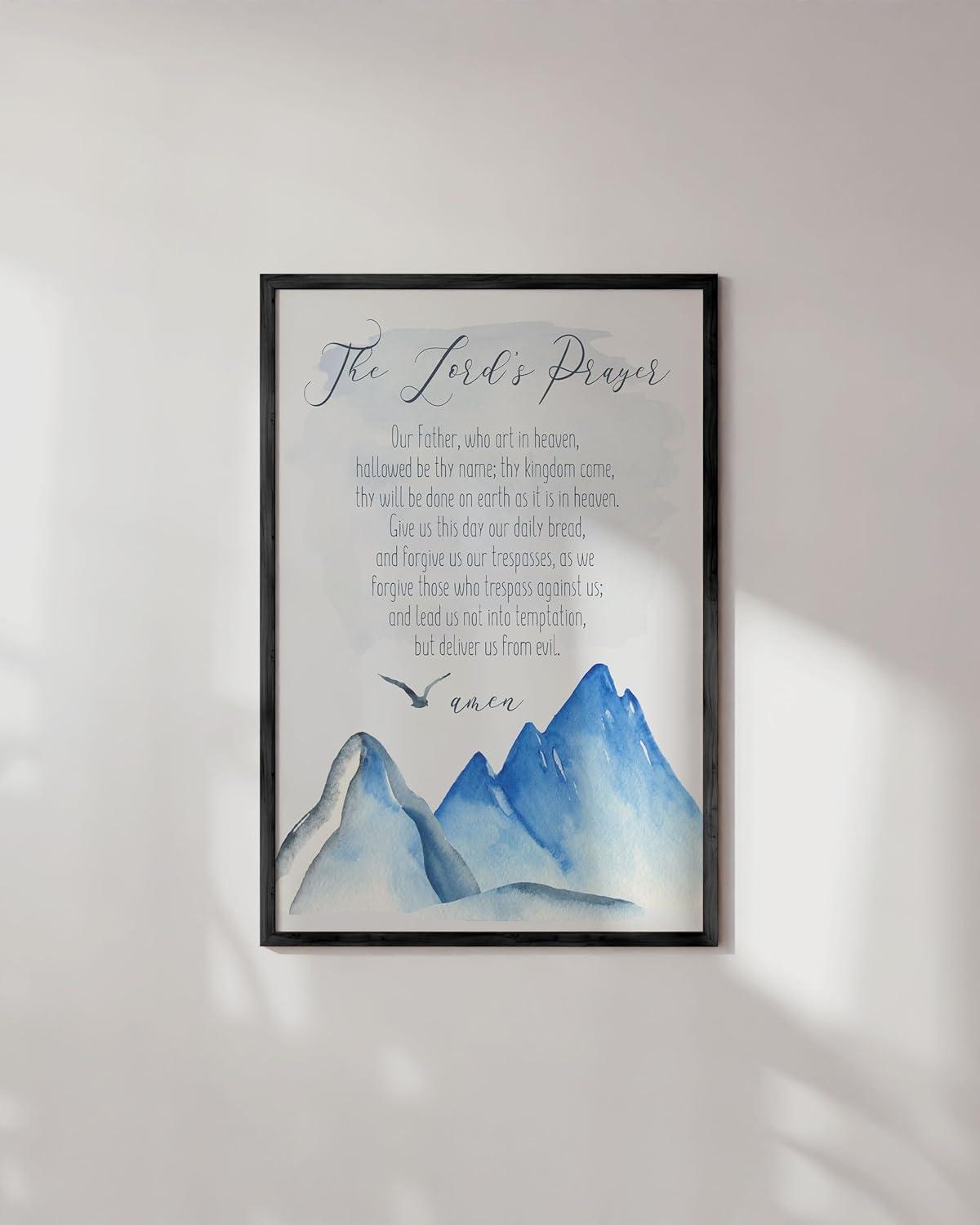 imageHAUS AND HUES The Lords Prayer Artwork  Christians Poster Religious Wall Picture Biblical Kids Prayer Poster Religious Christian Wall Art for Classroom Unframed 16x20The Lords Prayer