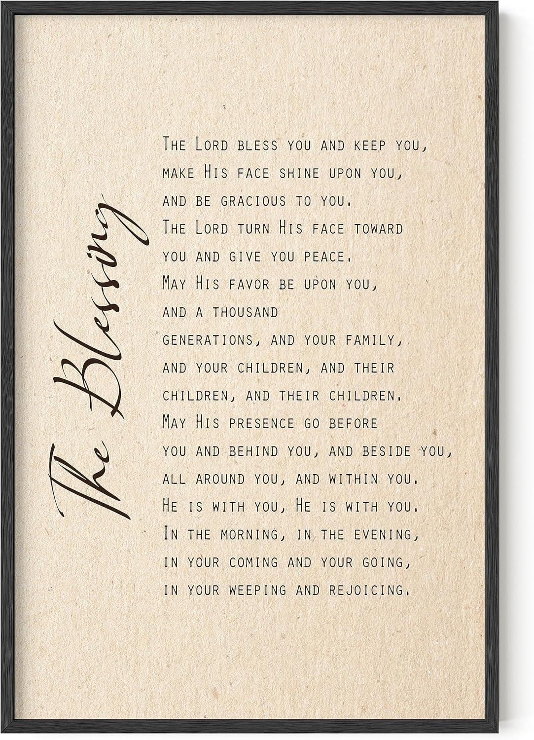 imageHAUS AND HUES The Lords Prayer Artwork  Christians Poster Religious Wall Picture Biblical Kids Prayer Poster Religious Christian Wall Art for Classroom Unframed 16x20The Blessing