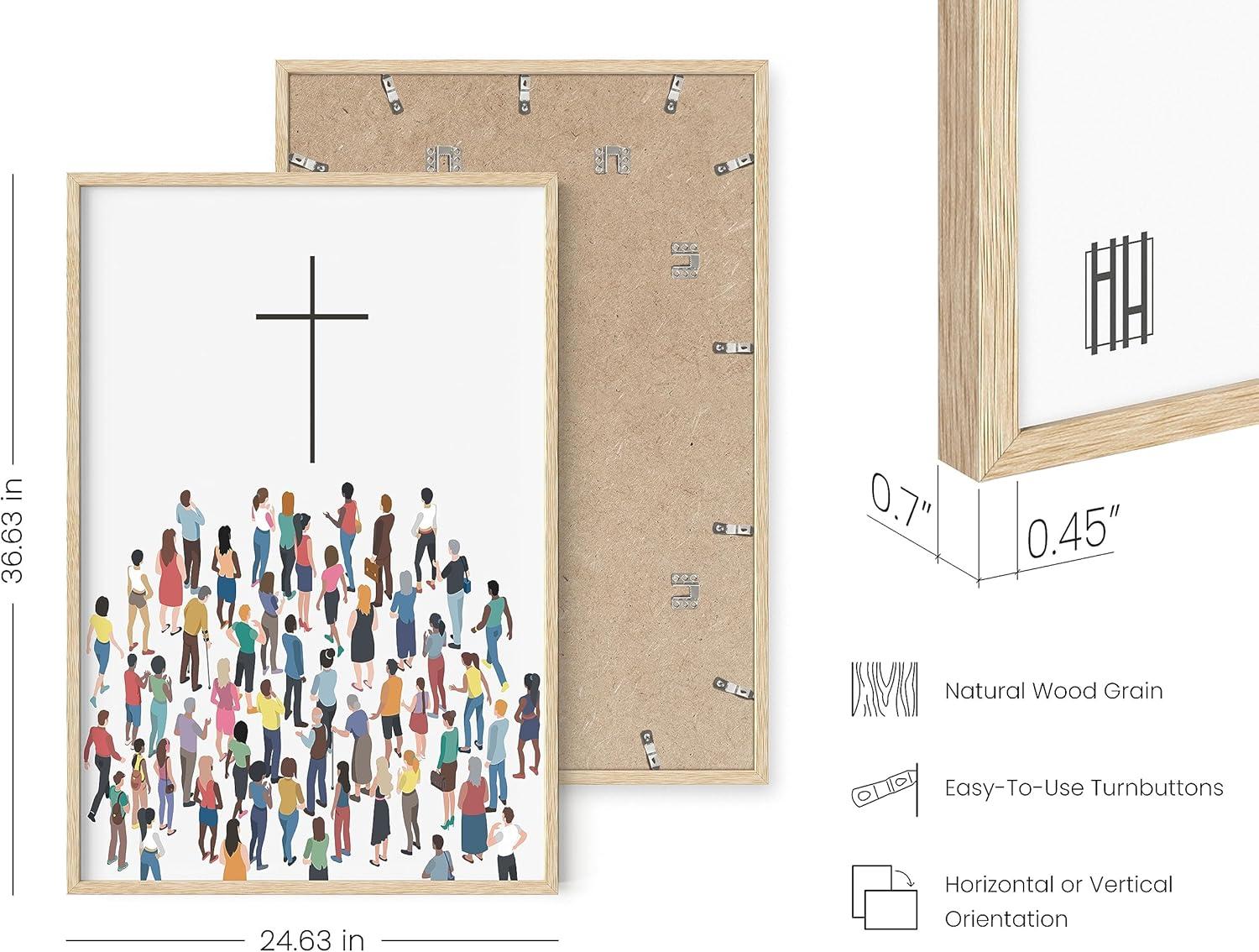 imageHAUS AND HUES The Lords Prayer Artwork  Christians Poster Religious Wall Picture Biblical Kids Prayer Poster Religious Christian Wall Art for Classroom Unframed 16x20The Cross