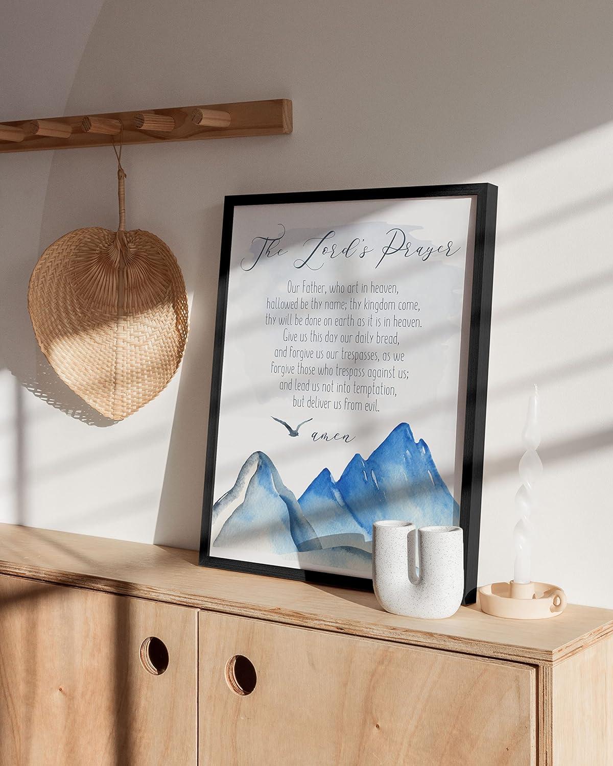 imageHAUS AND HUES The Lords Prayer Artwork  Christians Poster Religious Wall Picture Biblical Kids Prayer Poster Religious Christian Wall Art for Classroom Unframed 16x20The Lords Prayer