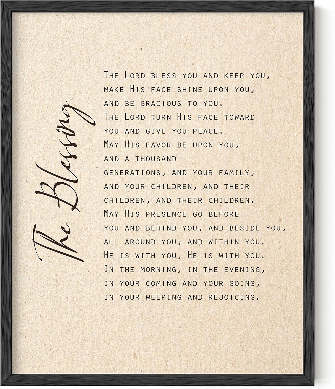 imageHAUS AND HUES The Lords Prayer Artwork  Christians Poster Religious Wall Picture Biblical Kids Prayer Poster Religious Christian Wall Art for Classroom Unframed 16x20The Blessing