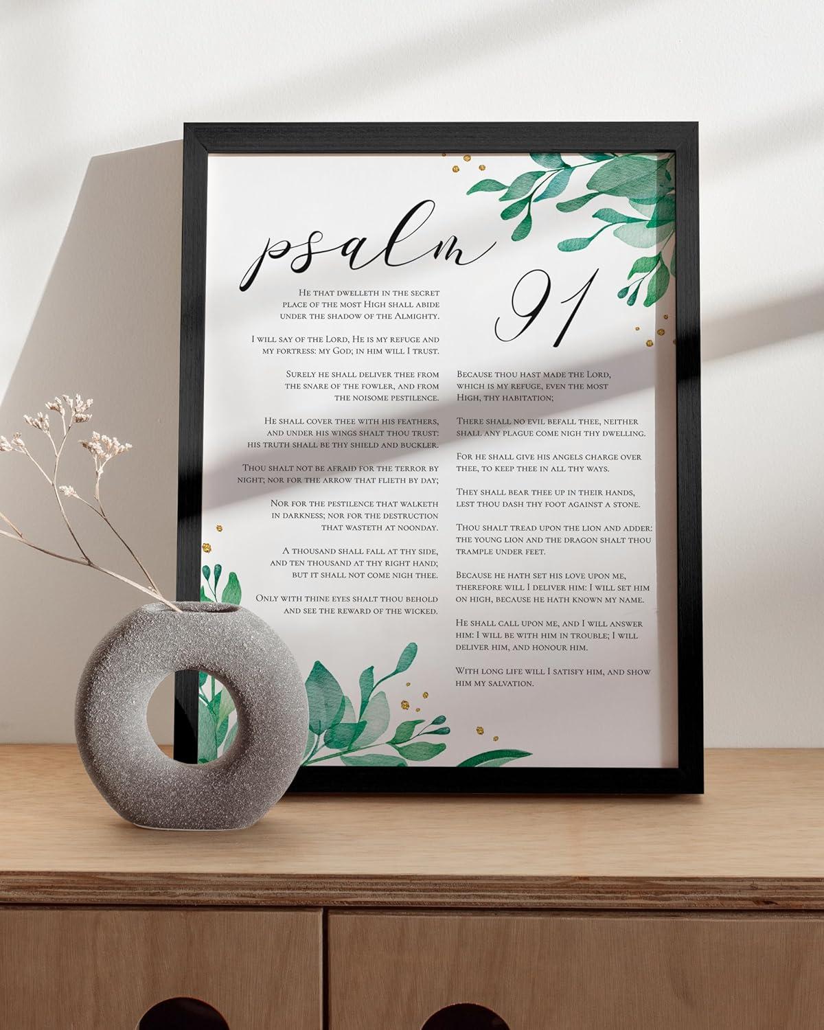imageHAUS AND HUES The Lords Prayer Artwork  Christians Poster Religious Wall Picture Biblical Kids Prayer Poster Religious Christian Wall Art for Classroom Unframed 16x20Psalm 91
