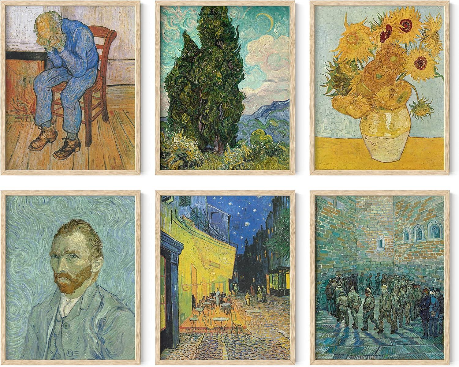 imageHAUS AND HUES Van Gogh Poster  Fine Art Painting of Famous Artwork 8quotx10quotVan Gogh