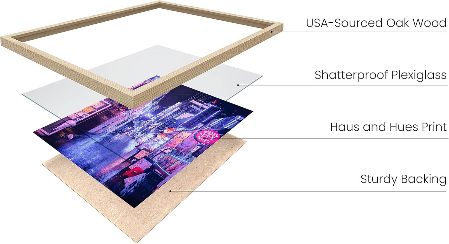 imageRipGrip Tokyo Neon Wall Art Posters  Dorm Room Decorations Cool Posters for Teens Dope Picture Sets Black Frame 12x16Seoul