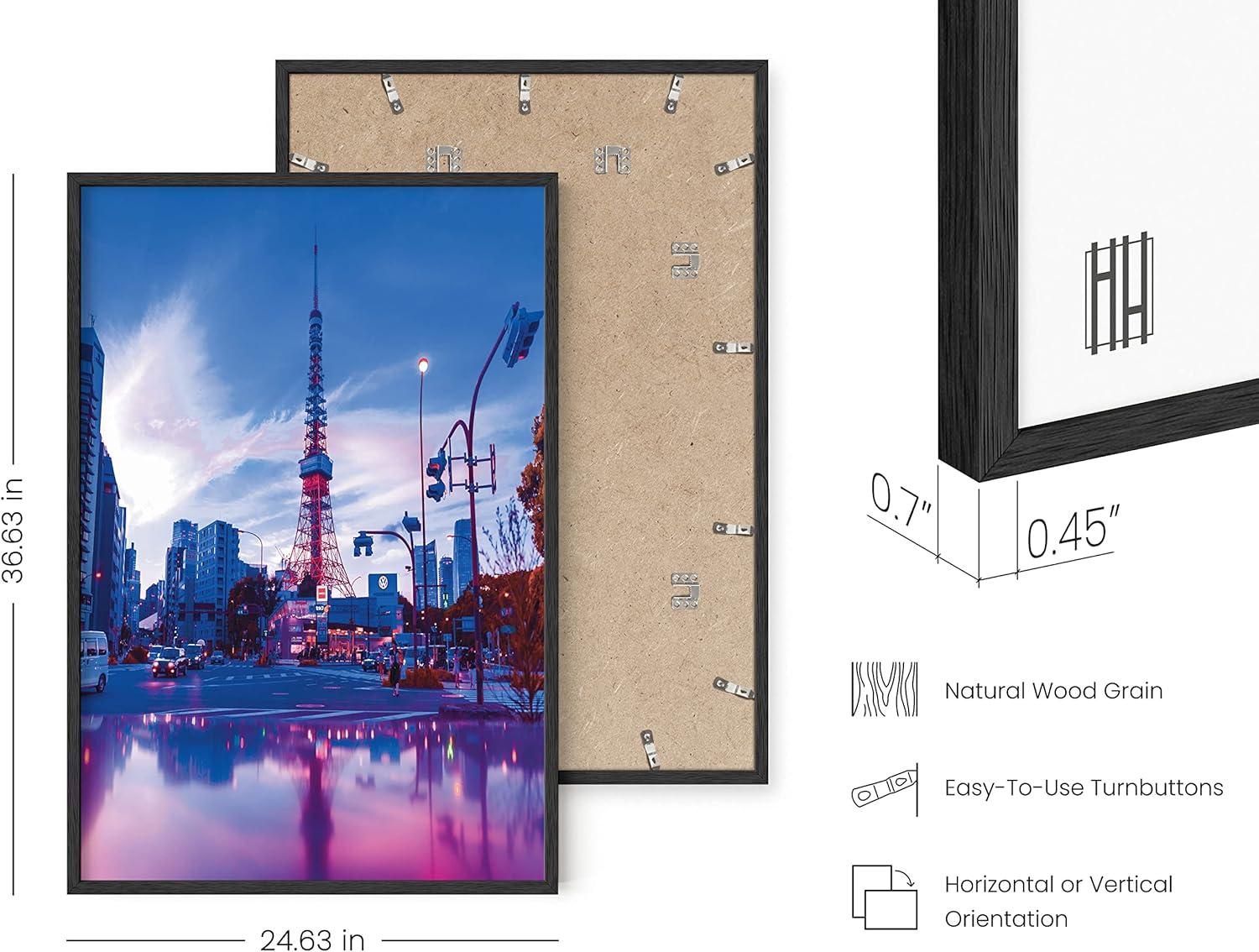 imageRipGrip Tokyo Neon Wall Art Posters  Dorm Room Decorations Cool Posters for Teens Dope Picture Sets Black Frame 12x16Tokyo