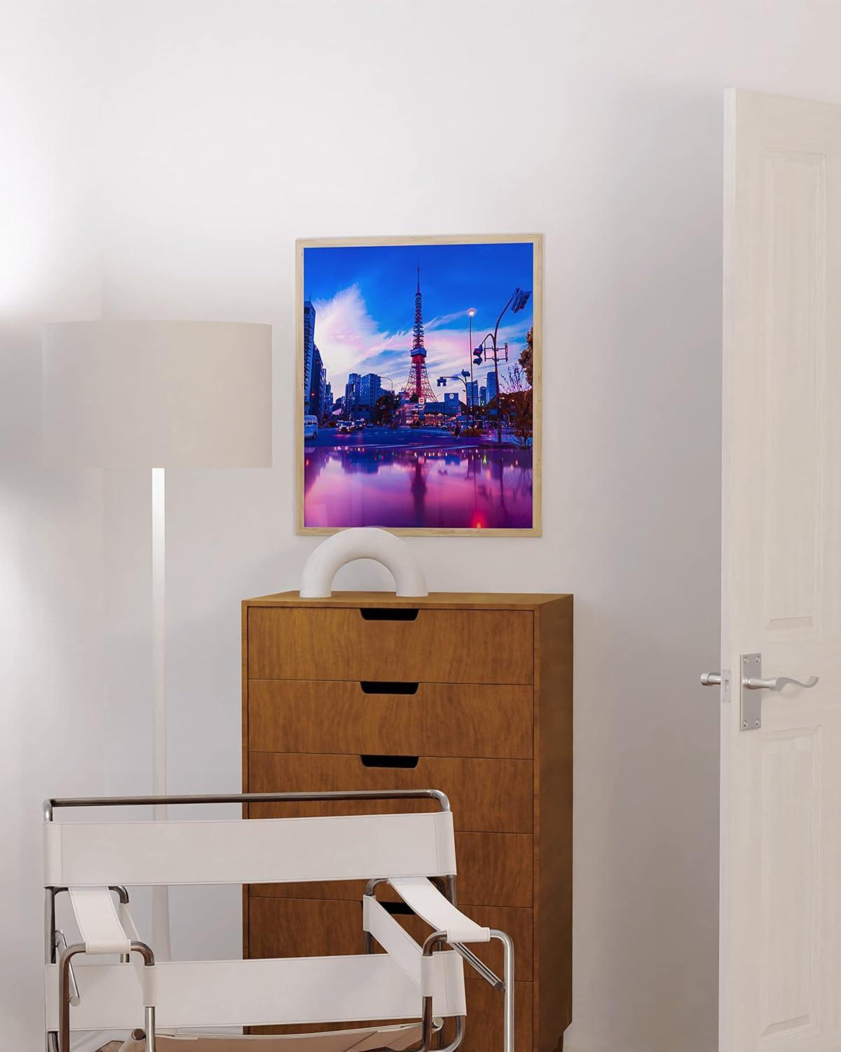 imageRipGrip Tokyo Neon Wall Art Posters  Dorm Room Decorations Cool Posters for Teens Dope Picture Sets Black Frame 12x16Tokyo