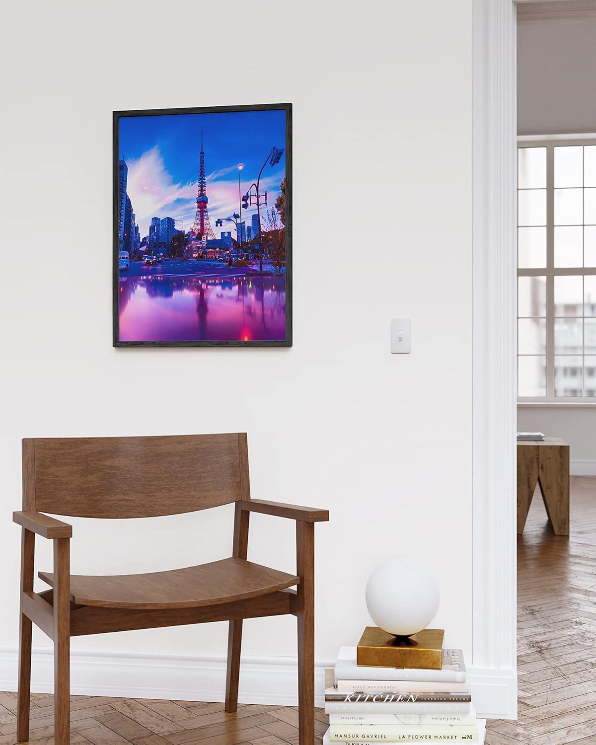 imageRipGrip Tokyo Neon Wall Art Posters  Dorm Room Decorations Cool Posters for Teens Dope Picture Sets Black Frame 12x16Tokyo