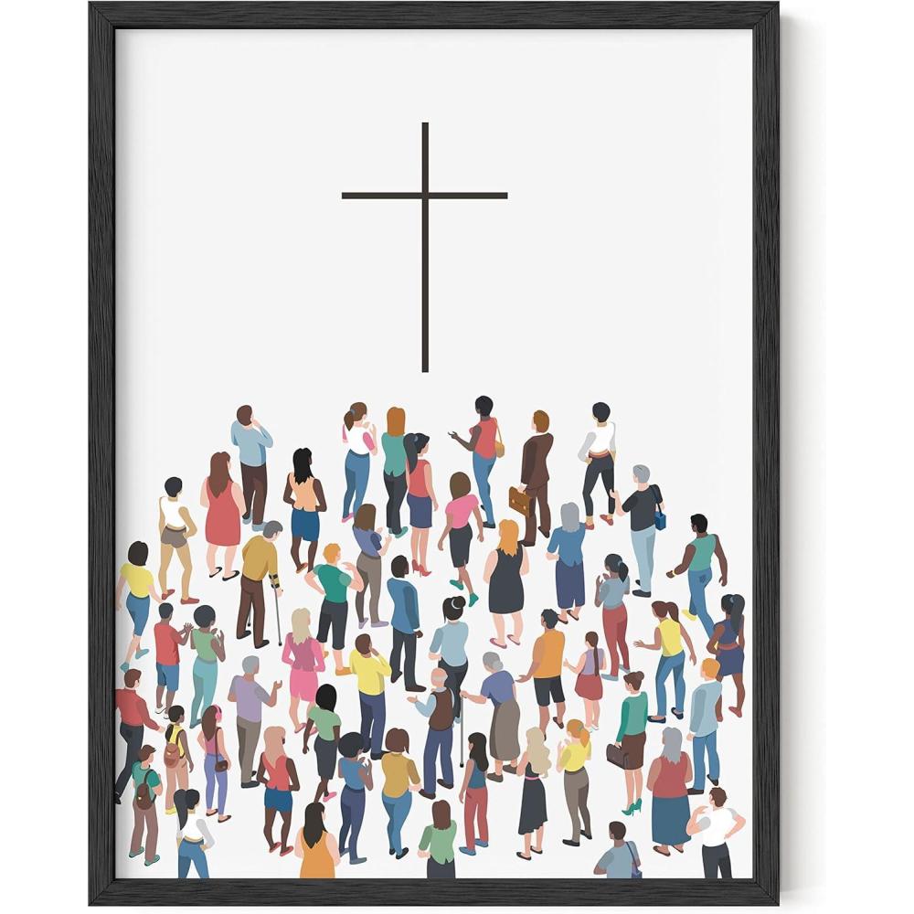 imageHAUS AND HUES The Lords Prayer Artwork  Christians Poster Religious Wall Picture Biblical Kids Prayer Poster Religious Christian Wall Art for Classroom Unframed 16x20The Cross