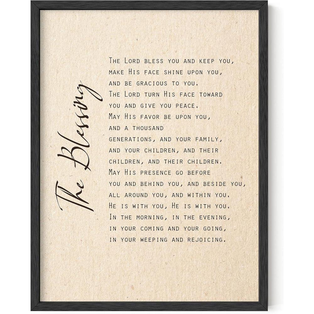 imageHAUS AND HUES The Lords Prayer Artwork  Christians Poster Religious Wall Picture Biblical Kids Prayer Poster Religious Christian Wall Art for Classroom Unframed 16x20The Blessing