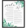 imageHAUS AND HUES Books of The Bible Poster  Bible Verses Wall Decor Scripture Wall Art Bible Gifts Poster Christian Wall Print Framed Beige 24quotx36quotPsalm 91