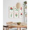imageHAUS AND HUES Leaf Prints  Set of 6 Botanical Art Prints Eucalyptus Leaves Wall Decor Plant ampamp Botanical Wall Art Beige Frame 16x20Vintage Flowers Set