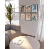 imageHAUS AND HUES Leaf Prints  Set of 6 Botanical Art Prints Eucalyptus Leaves Wall Decor Plant ampamp Botanical Wall Art Beige Frame 16x20Vintage Japanese Set