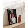 imageHAUS AND HUES Muhammad Ali Posters  Muhammad Ali Canvas Wall Art in Ring Boxing Prints Sports and Gym Artwork Black History Pictures for Wall Sport Posters for Man Cave Black Frame 12x16Mlk