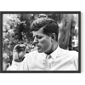 imageHAUS AND HUES Muhammad Ali Posters  Muhammad Ali Canvas Wall Art in Ring Boxing Prints Sports and Gym Artwork Black History Pictures for Wall Sport Posters for Man Cave Beige Framed 24x36Jfk