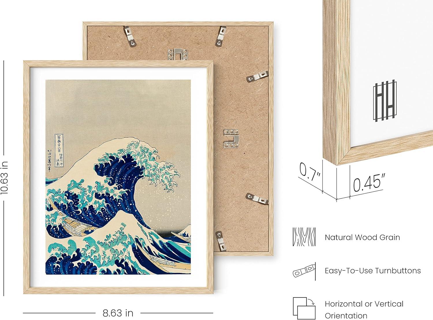 imageHAUS AND HUES Floral ampamp Plant Posters  Set of 6 Botanical Prints Flower ampamp Plant Wall Art Botanical Decor Beige Frame 8x10Vintage Japanese Set