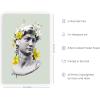 imageHAUS AND HUES Art Poster  Female Figure Line Art 12x16 Unframed Minimalist Wall Decor Green Face Line Modern Abstract Wall Art for Living Room ampamp BedroomDavid Flowers
