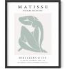 imageHAUS AND HUES Art Poster  Female Figure Line Art 12x16 Unframed Minimalist Wall Decor Green Face Line Modern Abstract Wall Art for Living Room ampamp BedroomGreen Matisse Cutout