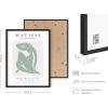 imageHAUS AND HUES Art Poster  Female Figure Line Art 12x16 Unframed Minimalist Wall Decor Green Face Line Modern Abstract Wall Art for Living Room ampamp BedroomGreen Matisse Cutout