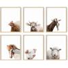 imageHAUS AND HUES Farmhouse Bedroom Wall Decor  Set of 6 Rustic Wall Art Farmhouse Bedroom Decor Southwestern Wall Art Black Frame 16x20Farm Animals