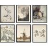 imageHAUS AND HUES Farmhouse Wall Art  Set of 6 Country Theme Wall Decor Bathroom Art Rustic Wall Art Western Pictures For Walls Scenic Wall Poster Blue Farm Art Print 16x20 UnframedFarmhouse Drawings