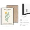 imageHAUS AND HUES Flower Prints Framed Matisse Print Henri Matisse Print Minimalist Wall Art Flower Market Poster Black 12x16Green Matisse Leaf