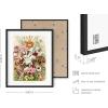 imageHAUS AND HUES Haeckel Posters  Set of 6 Vintage Plant Wall Art Wildflower Prints Nature Posters Floral Botanical Print Set Black Frame 8x10Ernst Haeckel Set