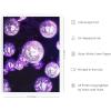 imageHAUS AND HUES Purple Pictures Wall Decor  Girls Wall Art for Bedroom Aesthetic Neon Posters Purple Wall Decor for Bedroom Black Framed 16x20Disco Balls