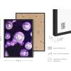 imageHAUS AND HUES Purple Pictures Wall Decor  Girls Wall Art for Bedroom Aesthetic Neon Posters Purple Wall Decor for Bedroom Black Framed 16x20Disco Balls