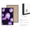 imageHAUS AND HUES Purple Pictures Wall Decor  Girls Wall Art for Bedroom Aesthetic Neon Posters Purple Wall Decor for Bedroom Black Framed 16x20Disco Balls