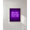 imageHAUS AND HUES Purple Pictures Wall Decor  Girls Wall Art for Bedroom Aesthetic Neon Posters Purple Wall Decor for Bedroom Black Framed 16x20Girls Just Wanna Have Fun