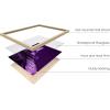 imageHAUS AND HUES Purple Pictures Wall Decor  Girls Wall Art for Bedroom Aesthetic Neon Posters Purple Wall Decor for Bedroom Black Framed 16x20Purple Eiffel Tower
