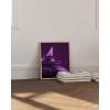 imageHAUS AND HUES Purple Pictures Wall Decor  Girls Wall Art for Bedroom Aesthetic Neon Posters Purple Wall Decor for Bedroom Black Framed 16x20Purple Eiffel Tower