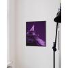 imageHAUS AND HUES Purple Pictures Wall Decor  Girls Wall Art for Bedroom Aesthetic Neon Posters Purple Wall Decor for Bedroom Black Framed 16x20Purple Eiffel Tower