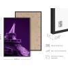 imageHAUS AND HUES Purple Pictures Wall Decor  Girls Wall Art for Bedroom Aesthetic Neon Posters Purple Wall Decor for Bedroom Black Framed 16x20Purple Eiffel Tower