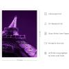 imageHAUS AND HUES Purple Pictures Wall Decor  Girls Wall Art for Bedroom Aesthetic Neon Posters Purple Wall Decor for Bedroom Black Framed 16x20Purple Eiffel Tower