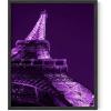 imageHAUS AND HUES Purple Pictures Wall Decor  Girls Wall Art for Bedroom Aesthetic Neon Posters Purple Wall Decor for Bedroom Black Framed 16x20Purple Eiffel Tower