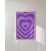 imageHAUS AND HUES Purple Pictures Wall Decor  Girls Wall Art for Bedroom Aesthetic Neon Posters Purple Wall Decor for Bedroom Black Framed 16x20Purple Layered Heart