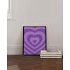 imageHAUS AND HUES Purple Pictures Wall Decor  Girls Wall Art for Bedroom Aesthetic Neon Posters Purple Wall Decor for Bedroom Black Framed 16x20Purple Layered Heart
