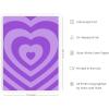 imageHAUS AND HUES Purple Pictures Wall Decor  Girls Wall Art for Bedroom Aesthetic Neon Posters Purple Wall Decor for Bedroom Black Framed 16x20Purple Layered Heart