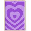 imageHAUS AND HUES Purple Pictures Wall Decor  Girls Wall Art for Bedroom Aesthetic Neon Posters Purple Wall Decor for Bedroom Black Framed 16x20Purple Layered Heart