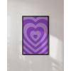 imageHAUS AND HUES Purple Pictures Wall Decor  Girls Wall Art for Bedroom Aesthetic Neon Posters Purple Wall Decor for Bedroom Black Framed 16x20Purple Layered Heart