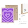 imageHAUS AND HUES Purple Pictures Wall Decor  Girls Wall Art for Bedroom Aesthetic Neon Posters Purple Wall Decor for Bedroom Black Framed 16x20Purple Layered Heart